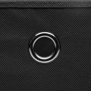 vidaXL Daiktadėžės su dangčiais, 10vnt., juodos, 32x32x32cm, audinys 288334 - Image 4