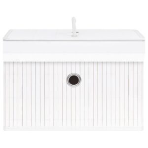 vidaXL Daiktadėžės, 4vnt., baltos spalvos, bambukas 320766 - Image 5