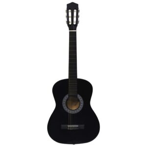 vidaXL Klasikinė gitara su dėklu pradedantiesiems, juoda, 3/4 36" 3055889 - Image 2