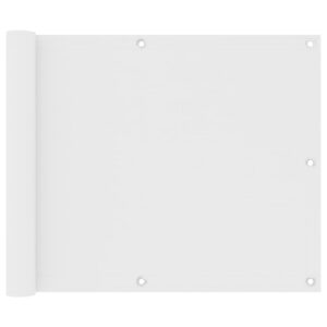 vidaXL Balkono pertvara, baltos spalvos, 75x400cm, oksfordo audinys 134889