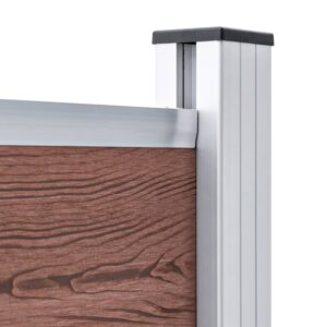 vidaXL Tvoros segmentas, rudos spalvos, 95x186cm, WPC 148977 - Image 4