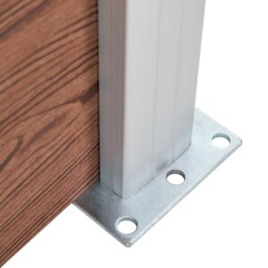 vidaXL Tvoros segmentas, rudos spalvos, 95x186cm, WPC 148977 - Image 5