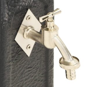 vidaXL Sodo vandens kolonėlė su maišytuvu, antracito, akmens imitacija 316182 - Image 4