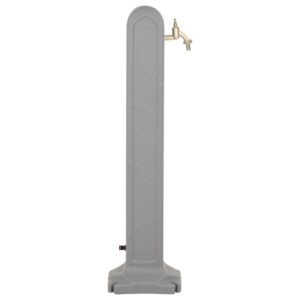 vidaXL Sodo vandens kolonėlė su maišytuvu, pilka, akmens imitacija 316183 - Image 3