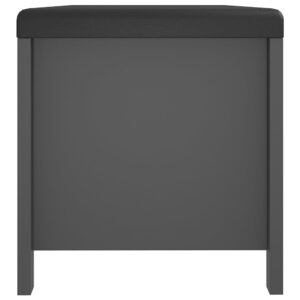 vidaXL Daiktadėžė su pagalvėle, pilka, 105x40x45cm, apdirbta mediena 326770 - Image 5