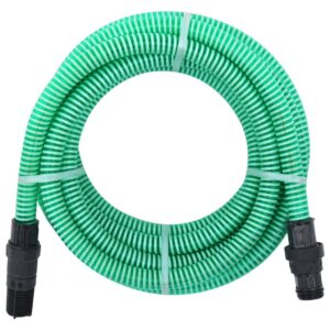 vidaXL Siurbimo žarna su PVC jungtimis, žalios spalvos, 1", 7m, PVC 151071 - Image 1