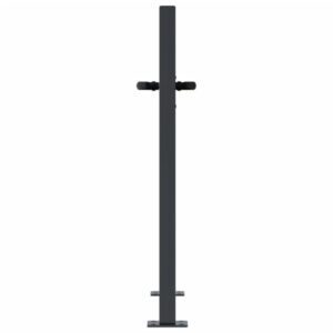 vidaXL Sodo vartai, antracito, 105x80cm, plienas, medžio dizaino 153154 - Image 4