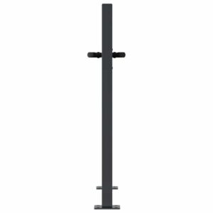 vidaXL Sodo vartai, antracito spalvos, 105x80 cm, plienas, bambuko raštas 153178 - Image 4