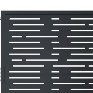 vidaXL Sodo vartai, antracito spalvos, 105x205 cm, plienas, kvadratinis dizainas 153195 - Image 6