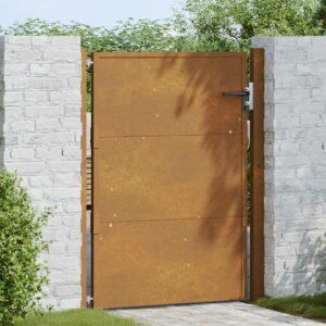 vidaXL Sodo vartai, 105x155 cm, Corten plienas 153205 - Image 2