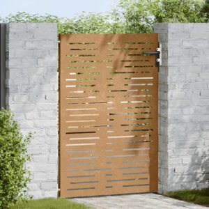 vidaXL Sodo vartai, 85x150cm, corten plienas, kvadratų dizaino 153247 - Image 2