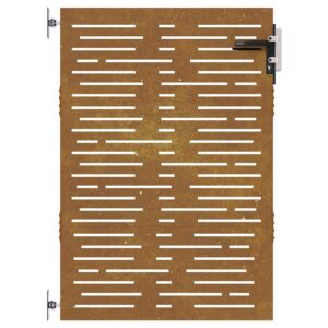 vidaXL Sodo vartai, 85x150cm, corten plienas, kvadratų dizaino 153247 - Image 3