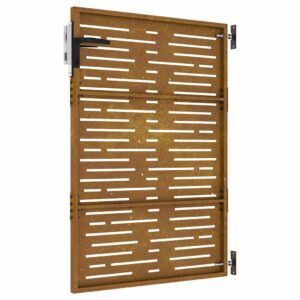 vidaXL Sodo vartai, 85x150cm, corten plienas, kvadratų dizaino 153247 - Image 6