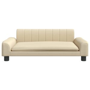 vidaXL Vaikiška sofa, kreminės spalvos, 90x53x30cm, audinys 3196257 - Image 2
