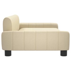 vidaXL Vaikiška sofa, kreminės spalvos, 90x53x30cm, audinys 3196257 - Image 3