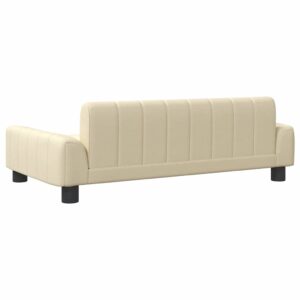 vidaXL Vaikiška sofa, kreminės spalvos, 90x53x30cm, audinys 3196257 - Image 4