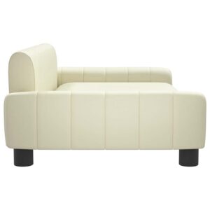 vidaXL Vaikiška sofa, kreminės spalvos, 90x53x30cm, dirbtinė oda 3196264 - Image 3