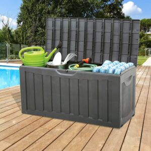 vidaXL Daiktadėžė, juodos spalvos, 118x53x57cm, polipropilenas 153887 - Image 2