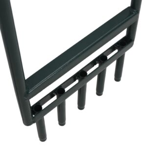 vidaXL Vejos aeratorius su 5 tuščiaviduriais noragais, žalias, plienas 156040 - Image 3