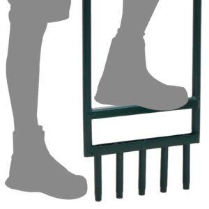 vidaXL Vejos aeratorius su 5 tuščiaviduriais noragais, žalias, plienas 156040 - Image 4