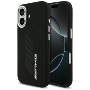 AMG Silicone Oversize Rhombs MagSafe Dėklas skirtas Apple iPhone 17 juodos spalvos - Image 1