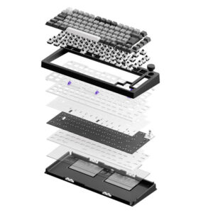 Akko Monsgeek M1 V5 Gaming Keyboard, 75%, hot-swap capable, RGB, ISO layout, barebone - Dark Night - Image 2
