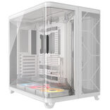 Corsair AIR 5400 RS-R ARGB PC Case, Midi Tower, Tempered Glass, RGB - White, Includes 2x 120mm Fans