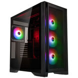 GSI SmartAssembly ARGB Mesh PC case, Mid Tower, E-ATX, RGB, Tempered Glass - black, 850W Gold power supply
