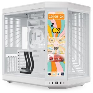Hyte Y70 Touch Infinite PC Case, Mid Tower, ATX, Tempered Glass - Snow White