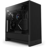 NZXT H5 Flow PC Case, Mid Tower, ATX, Tempered Glass - Black