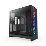 NZXT H9 Flow RGB PC Case, Mid-Tower, E-ATX, Tempered Glass - Black