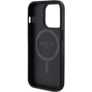 Guess GUHMP15LG4GFRK Apple iPhone 15 Pro 6.1" black harddėklas 4G Collection Leather Metal Logo MagSaf - Image 7