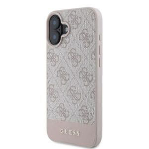 Guess GUHCP16SG4GLPI Apple iPhone 16 6.1" rožinės spalvos harddėklas 4G Bottom Stripe - Image 4