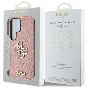Dėklas Guess Fixed Glitter Big 4G Metal Logo skirtas Samsung Galaxy S25 Ultra rožinės spalvos - Image 8