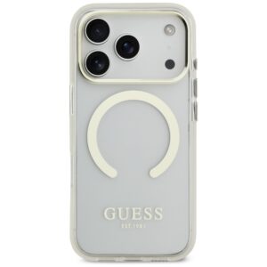 Guess Metal Outline MagSafe dėklas skirtas Apple iPhone 17 Pro aukso spalvos - Image 3