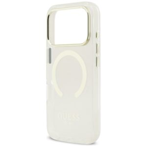 Guess Metal Outline MagSafe dėklas skirtas Apple iPhone 17 Pro aukso spalvos - Image 6
