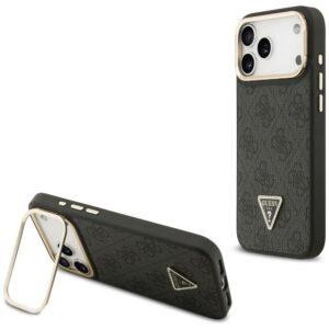 Dėklas Guess 4G PU Triangle Logo & Stir Camera Magsafe skirtas Apple iPhone 17 Pro Max juodos spalvos - Image 1