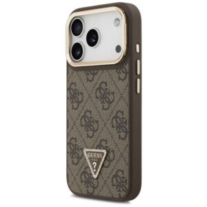 Dėklas Guess 4G PU Triangle Logo & Stir Camera Magsafe skirtas Apple iPhone 17 Pro rudos spalvos - Image 2