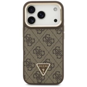 Dėklas Guess 4G PU Triangle Logo & Stir Camera Magsafe skirtas Apple iPhone 17 Pro rudos spalvos - Image 3