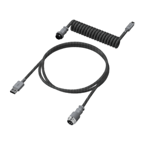 HyperX Coiled Cable - USB Type-C - Gray (Pilkas) Klaviatūros Laidas