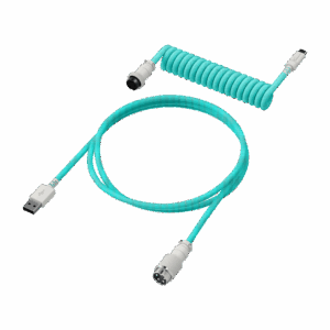 HyperX Coiled Cable - USB Type-C - Light Green White (Žaliai Balta) Klaviatūros Laidas