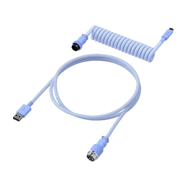 HyperX Coiled Cable - USB Type-C - Light Purple (Violetinis) Klaviatūros Laidas