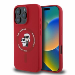 Karl Lagerfeld KLHMP16XSCMKCRHR Apple iPhone 16 Pro Max 6.9" red harddėklas Silicone Karl&Choupette - Image 1
