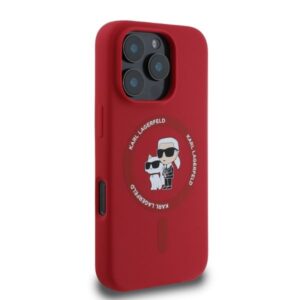 Karl Lagerfeld KLHMP16XSCMKCRHR Apple iPhone 16 Pro Max 6.9" red harddėklas Silicone Karl&Choupette - Image 2