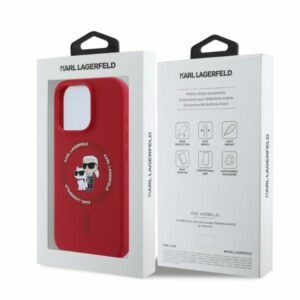 Karl Lagerfeld KLHMP16XSCMKCRHR Apple iPhone 16 Pro Max 6.9" red harddėklas Silicone Karl&Choupette - Image 5