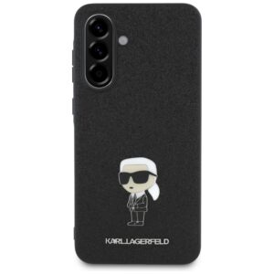Dėklas Karl Lagerfeld Fixed Glitter Ikonik Logo Metal Pin skirtas Samsung Galaxy A56 juodos spalvos - Image 2
