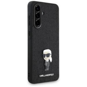 Dėklas Karl Lagerfeld Fixed Glitter Ikonik Logo Metal Pin skirtas Samsung Galaxy A56 juodos spalvos - Image 3