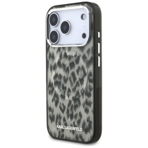 Karl Lagerfeld IML Leopard Pattern MagSafe Dėklas skirtas Apple iPhone 17 Pro rudos spalvos - Image 2