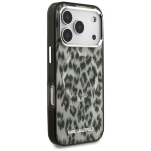 Karl Lagerfeld IML Leopard Pattern MagSafe Dėklas skirtas Apple iPhone 17 Pro rudos spalvos - Image 4