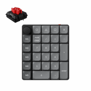 Keychron K0 Max Wireless (K0M-H1) - US Layout - Hot-Swappable Super Red - Black (Juoda) Mechaninė Belaidė Žaidimų Klaviatūra